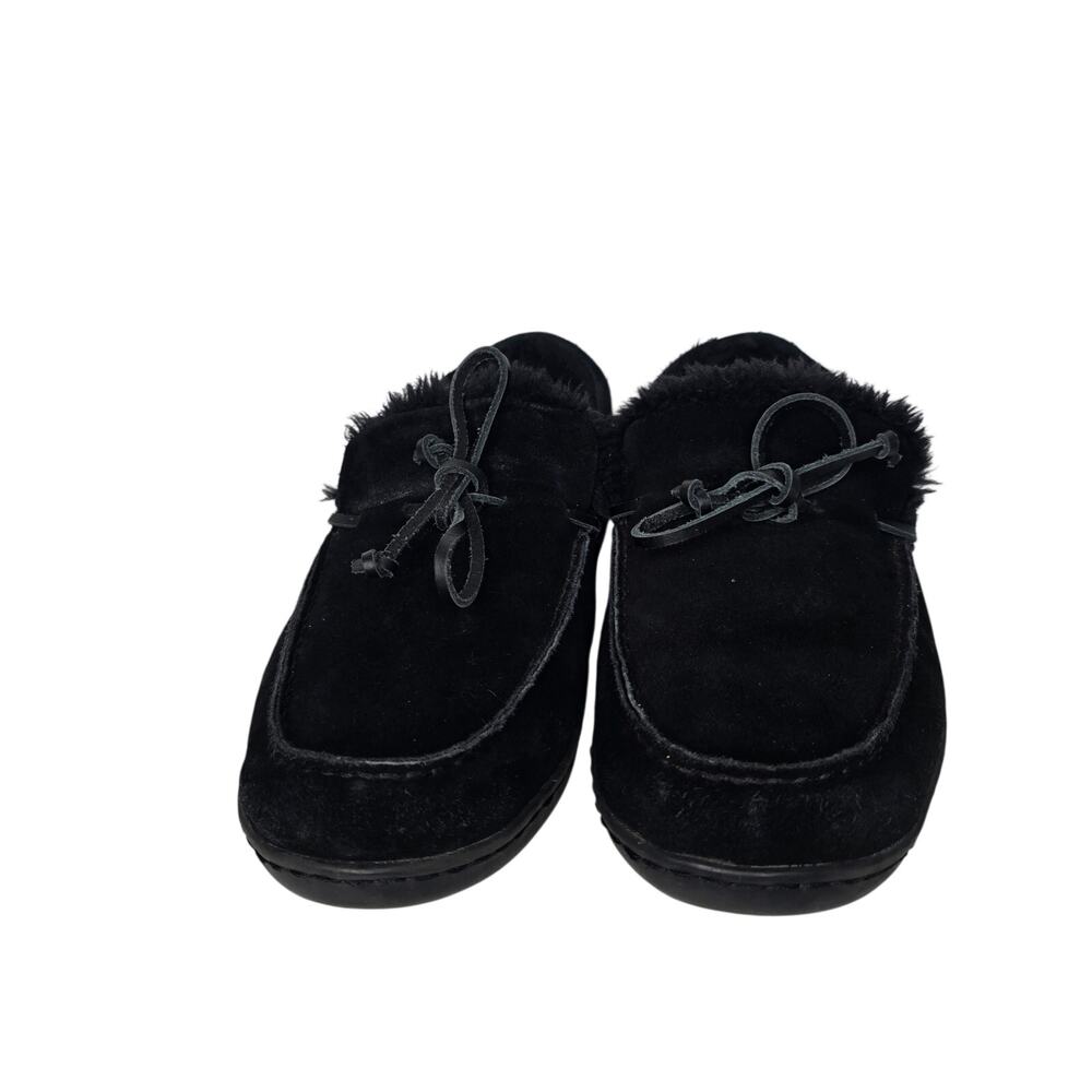Vionic Irving Adler Moccasin Slipper Men's Size 11 
Black Suede Slippers